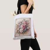 Bloei waar je ook gaat: Floral Design Canvas tas (Dichtbij)