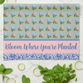 Bloei waar je pastelbloemen plant theedoek