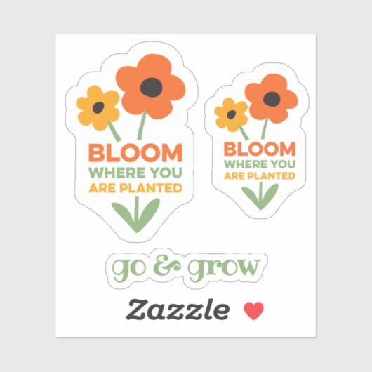 Bloei waar je Sticker hebt geplant (Vel)