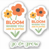 Bloei waar je Sticker hebt geplant (Voorkant)