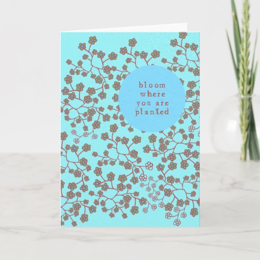 Bloei waar u wordt geplant kaart (Voorkant)