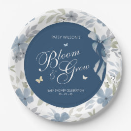 Bloeien en groeien Baby shower Papieren Bordje