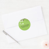 bloeien; groen adres ronde sticker (Envelop)