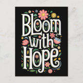 Bloeien met hoop briefkaart (Voorkant)