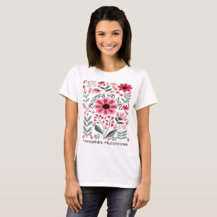 Bloeien met hoop op een hemofilie bewustzijn t-shirt