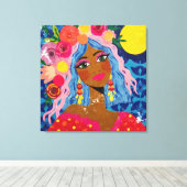 Bloeien onder de zon canvas afdruk (Insitu (Houten vloer))