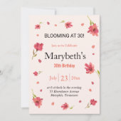 Bloeien op 30 - Floral Birthday Kaart (Voorkant)