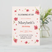 Bloeien op 30 - Floral Birthday Kaart (Staand voorkant)