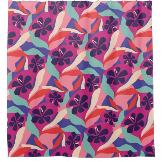 Bloeiend esthetisch douchegordijn (Voorkant)