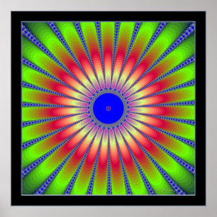 Bloeiend fractaal poster