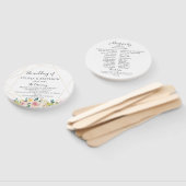 Bloeiend Geometrisch Huwelijksprogramma Handwaaier (Niet-gemonteerd)