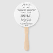 Bloeiend Geometrisch Huwelijksprogramma Handwaaier (Achterkant)