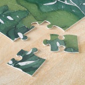 bloeiend groen bos | Natuur Waterverf Legpuzzel (Zijkant)