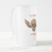 Bloeiend hiernamaals matglas bierpul (Voorkant links)