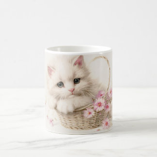 Bloeiend Mandje Kitten Koffiemok