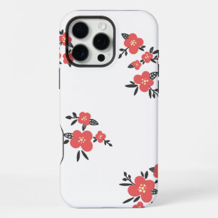 Bloeiend Rood Bloemmotief in de Bloei iPhone 16 Pro Max Hoesje