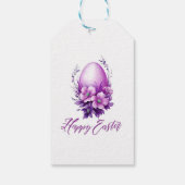 Bloeiend Roos Easter Egg Cadeaulabel (Achterkant)