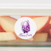 Bloeiend Roos Easter Egg Labels (Aangebracht)