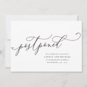 Bloeiend Schrift Uitstel Datum Wijzigen Kaart (Voorkant)