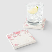 bloeiend stenen onderzetter (Zijkant)