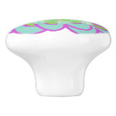 Bloeiend succulent keramische knop (Zijkant)