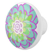 Bloeiend succulent keramische knop (Rechts)