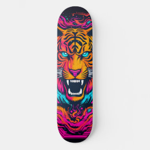 Bloeiend tijgergezicht skateboard