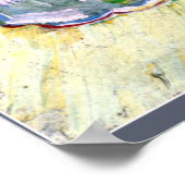 Bloeiende amandelboomtak met een boek poster (Hoek)