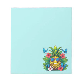 Bloeiende ananasvlinder Hibiscus Notitieblok