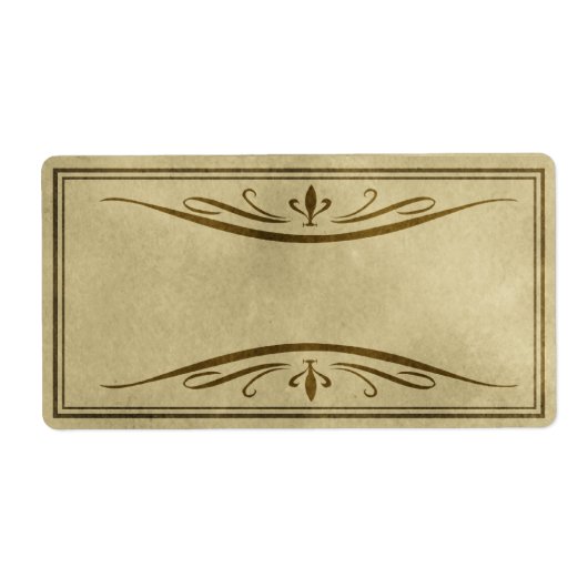 Bloeiende apotheeketiketten etiket (Voorkant)