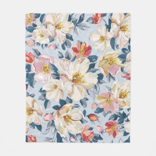 Bloeiende appelboom, elegantie patroon. fleece deken