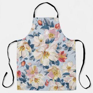 Bloeiende appelboom, elegantie patroon. schort