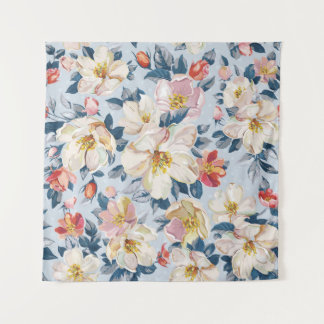 Bloeiende appelboom, elegantie patroon. wandkleed