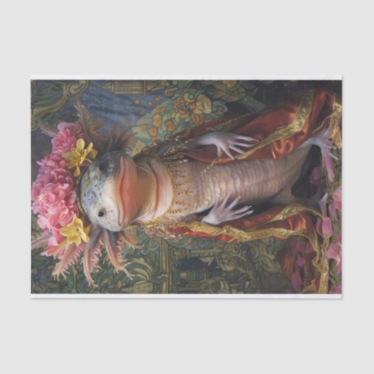 Bloeiende axolotl tissuepapier (Voorkant)