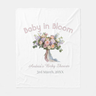 bloeiende baby bloemen boeket baby shower retro ro fleece deken