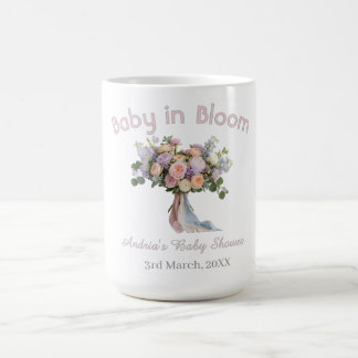 bloeiende baby bloemen boeket baby shower retro ro koffiemok