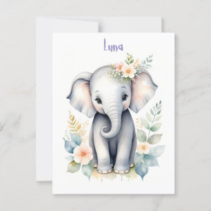 Bloeiende Baby-olifant Briefkaart