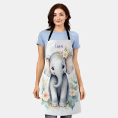 Bloeiende Baby-olifant Schort (Gedragen)