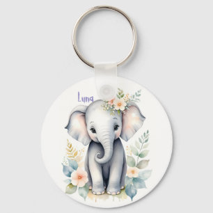 Bloeiende Baby-olifant Sleutelhanger