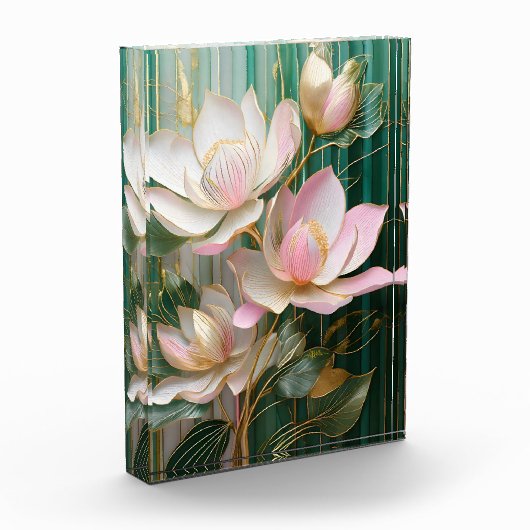 Bloeiende behang Japanse Magnolia Art Fotoblokken (Links)