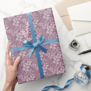 Bloeiende Bladerige Silhouetten Zachte Sereniteit Cadeaupapier