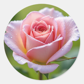 Bloeiende Bloem – Elegante Ronde Sticker voor Deco