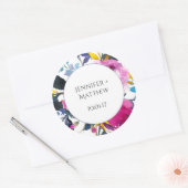 Bloeiende bloemblaadjes Waterverf Bloemen Stickers (Envelop)