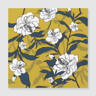 Bloeiende bloemen: geel naadloos.