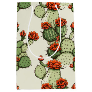 Bloeiende Bloemen Groene Cactus Plant Medium Cadeauzakje