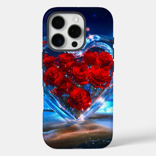 Bloeiende Bloemen Hart Kristal Case-Mate iPhone Case (Achterkant)