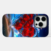 Bloeiende Bloemen Hart Kristal Case-Mate iPhone Case (Achterkant (horizontaal))