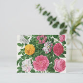  bloeiende bloemen, Rozen van de lentuin Briefkaart (Staand voorkant)