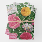 bloeiende bloemen, Rozen van de lentuin Inpakpapier Vel (In situ)