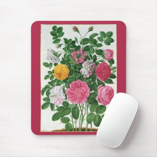 bloeiende bloemen, Rozen van de lentuin Muismat (Met muis)